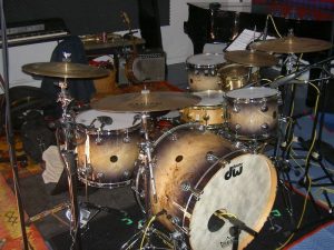 The Studio drum kit from the front